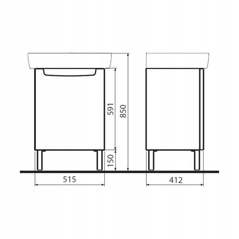 KOŁO Szafka podumywalkowa Rekord 60 cm, biała