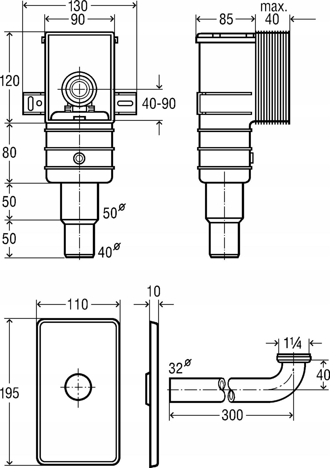 Syfon do umywalki podtynkowy VIEGA 5633.1PL Stary kod - v56331