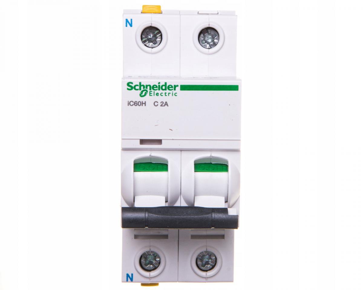 SCHNEIDER ELECTRIC Wyłącznik nadprądowy iC60H-C2-1N C 2A 1N-biegunowy