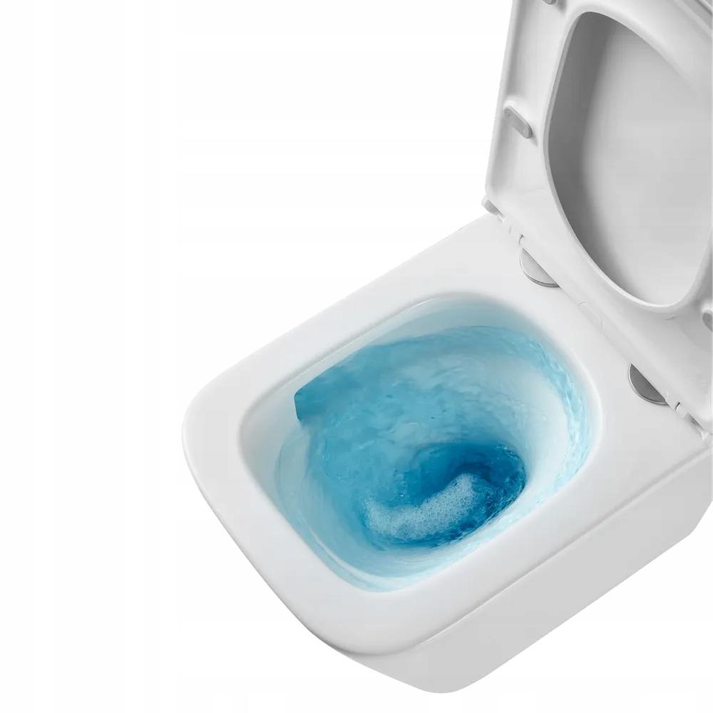 ZESTAW PODTYNKOWY WC MALAGA Z PRZYCISKIEM 601 CZARNY