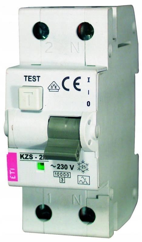 Wyłącznik różnicowoprądowy z zabezpieczeniem nadprądowym KZS-2M AC C10/0.03