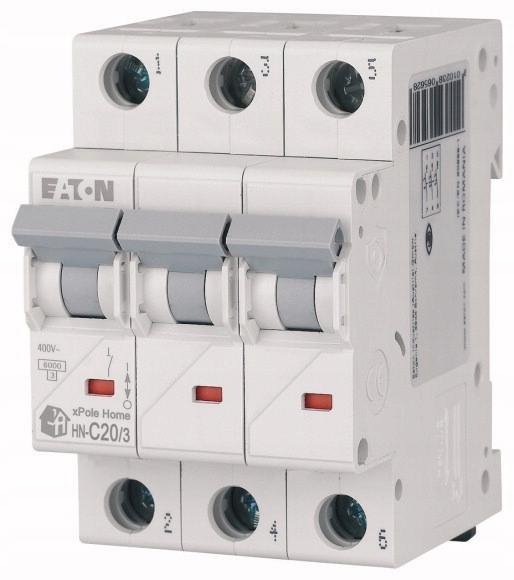 EATON Wyłącznik nadprądowy 6kA HN-C20/3