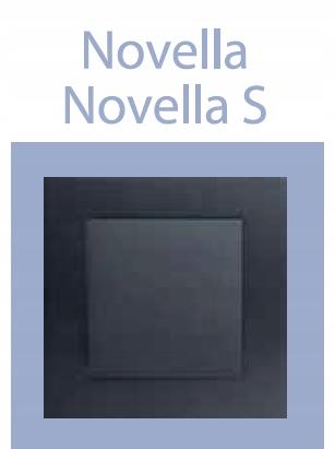 Gniazdo z uziemieniem z klapką z przesłonami styków, NOVELLA czarny
