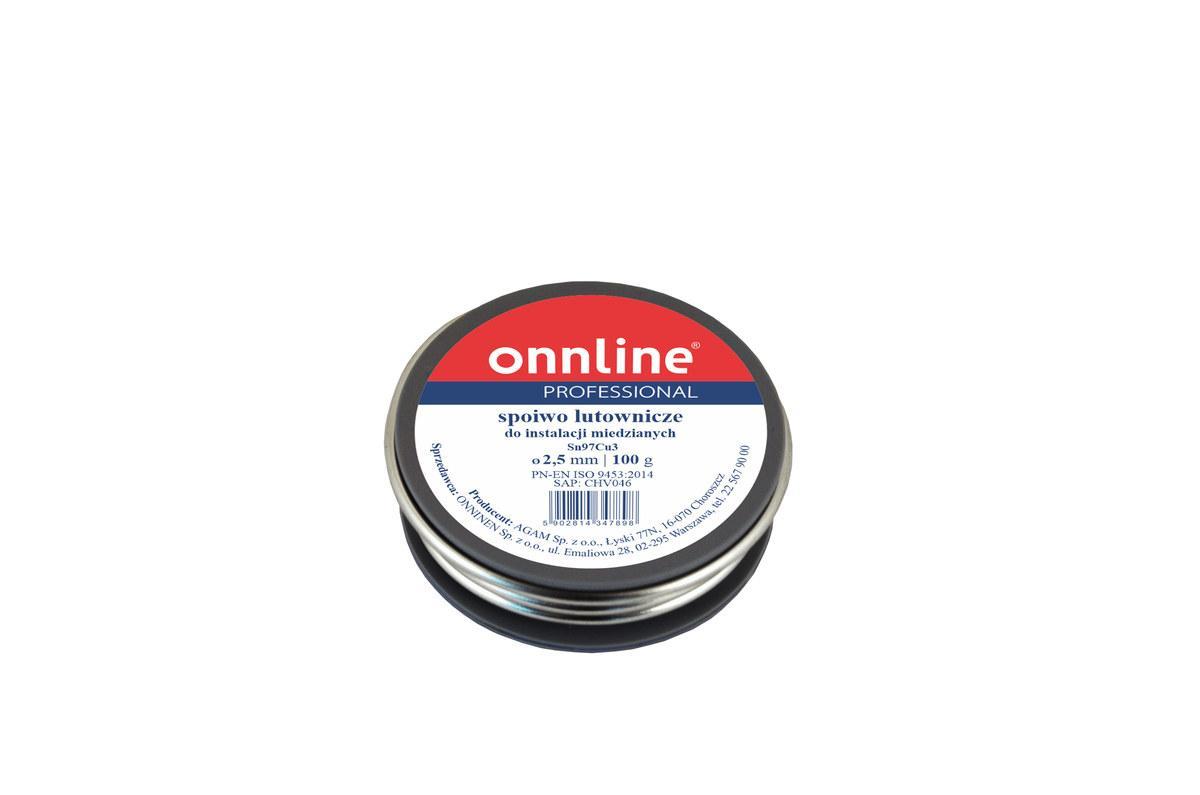 ONNLINE Spoiwo lutownicze/lut miękki Sn97Cu3 2,5mm 100g