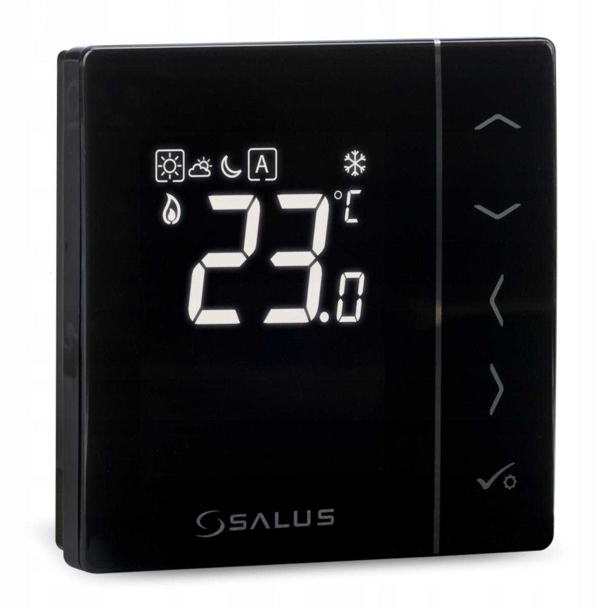 SALUS Regulator temperatury dobowy czarny podtynkowy 230V VS35B