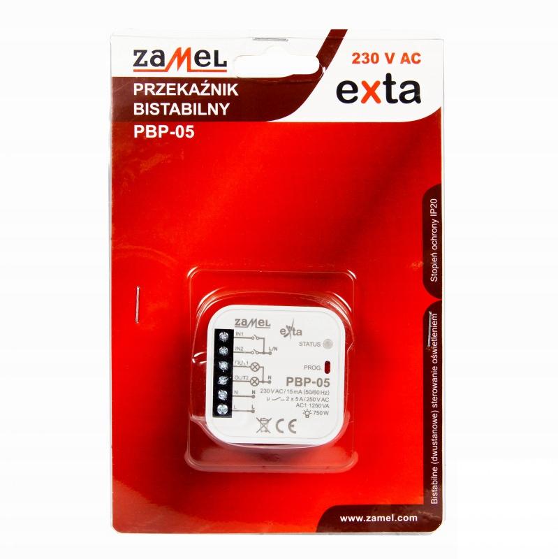 ZAMEL Przekaźnik bistabilny 2-kanałowy dopuszczalny 230V AC PBP-05