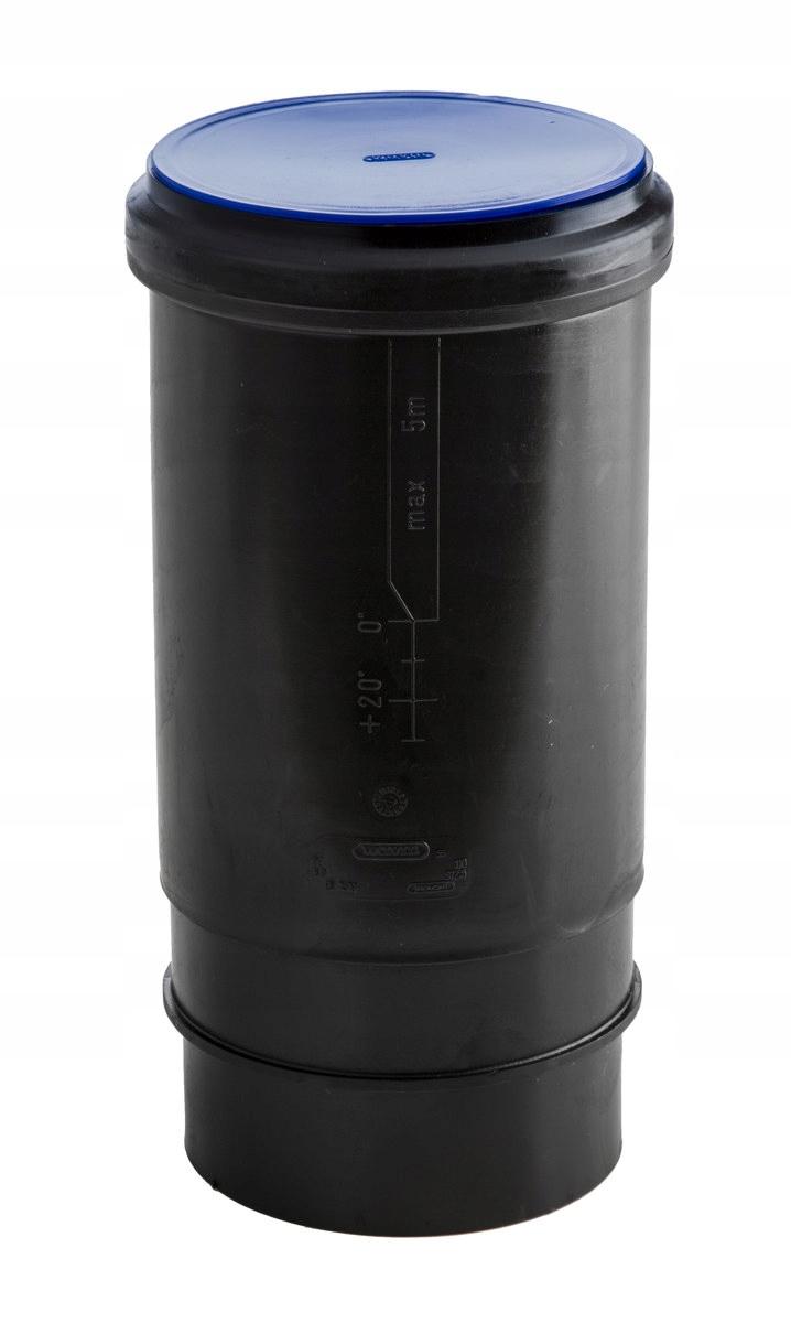 Kielich PEHD 160mm S12.5 kompensacyjny bez korka, kolor czarny, QS (Quick S