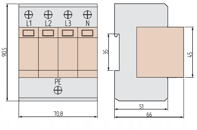 SIMET Warystorowy ogranicznik przepięć SIMTEC (B+C) ST30B+C4P