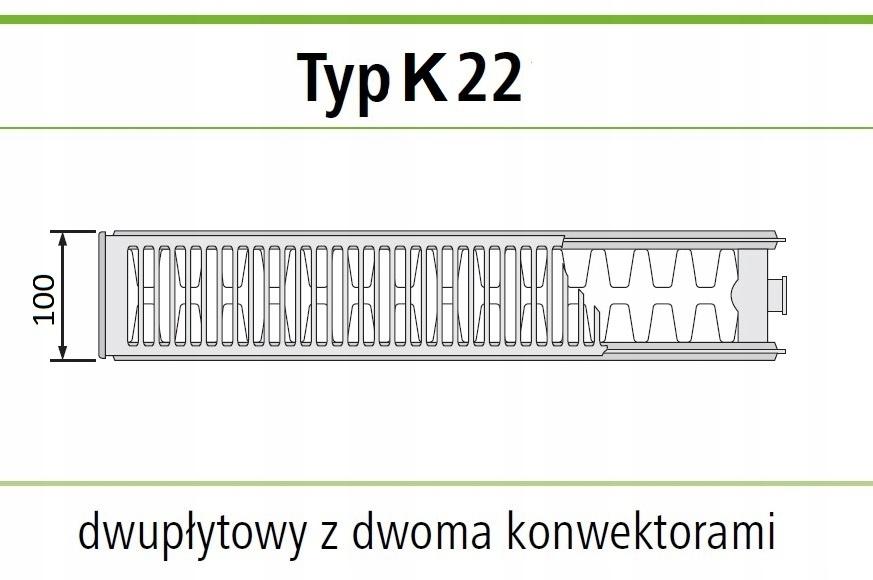 Grzejnik stalowy TERMOTEKNIK C 22 400x800  boczny 48h