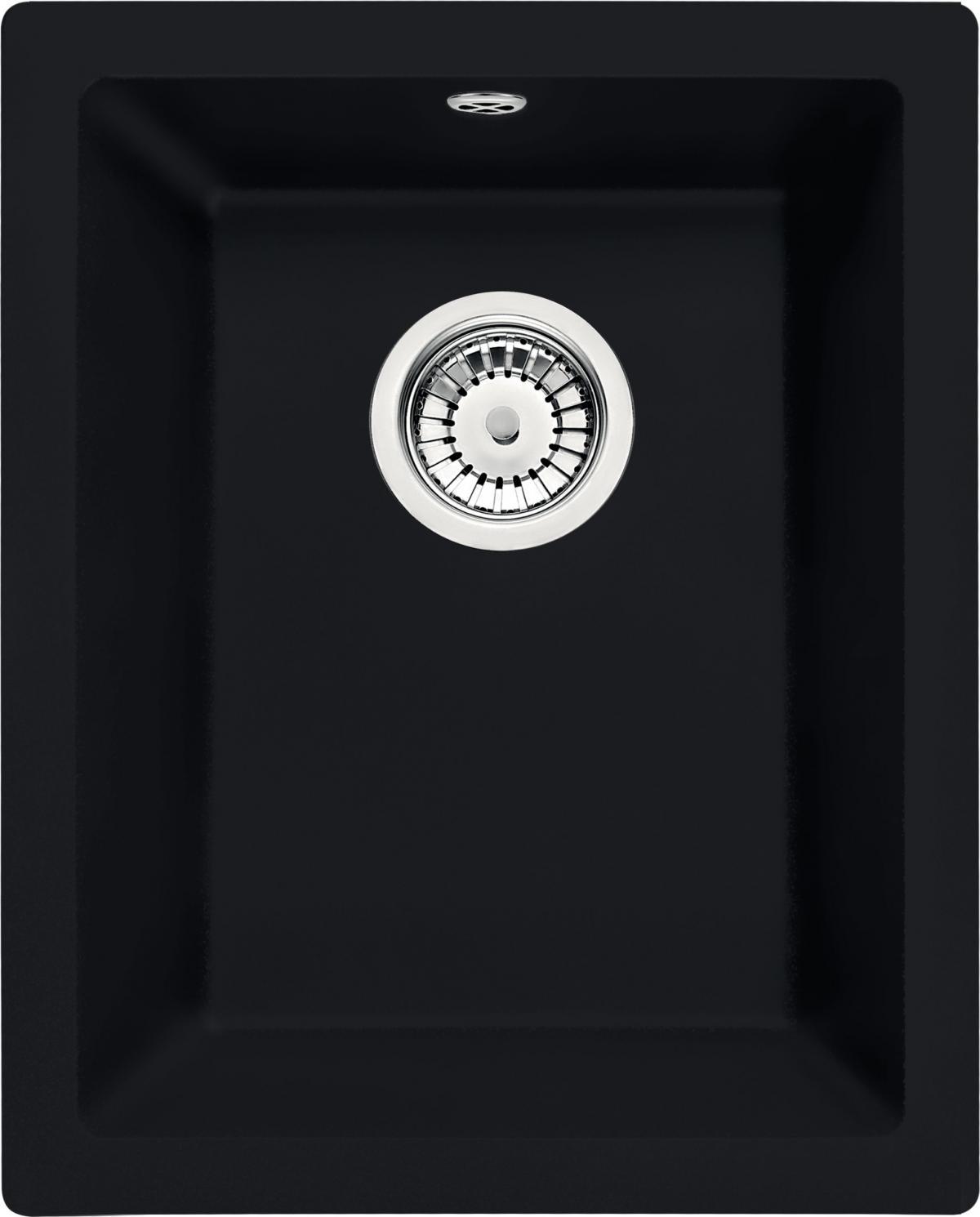 DEANTE Zlewozmywak granitowy 1-komorowy Corda podwieszany, nero