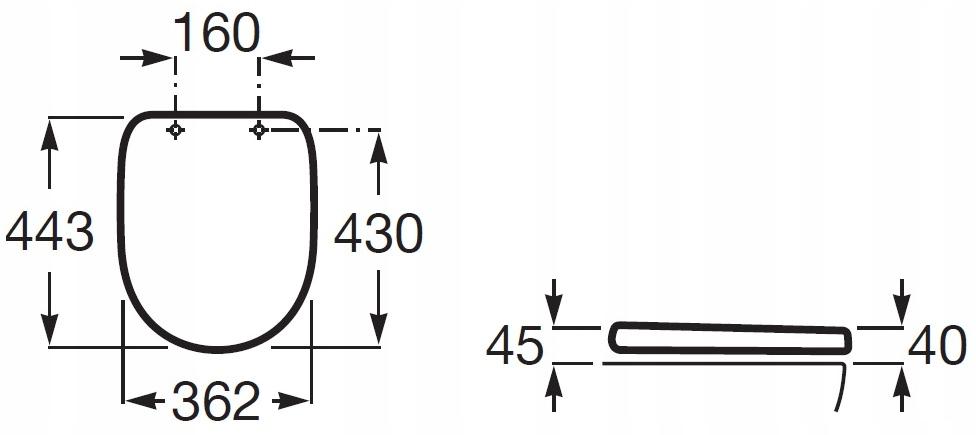ROCA Deska sedesowa Debba Round standard, Supralit