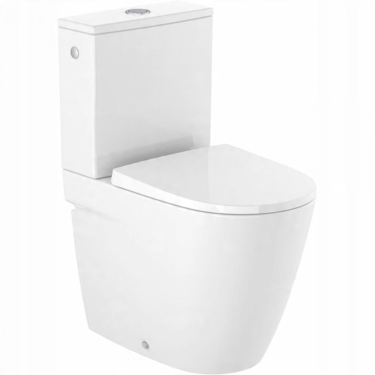 Miska kompaktowa ONA 60x37cm Przyścienna Rimless Uniwers. Biały ROCA