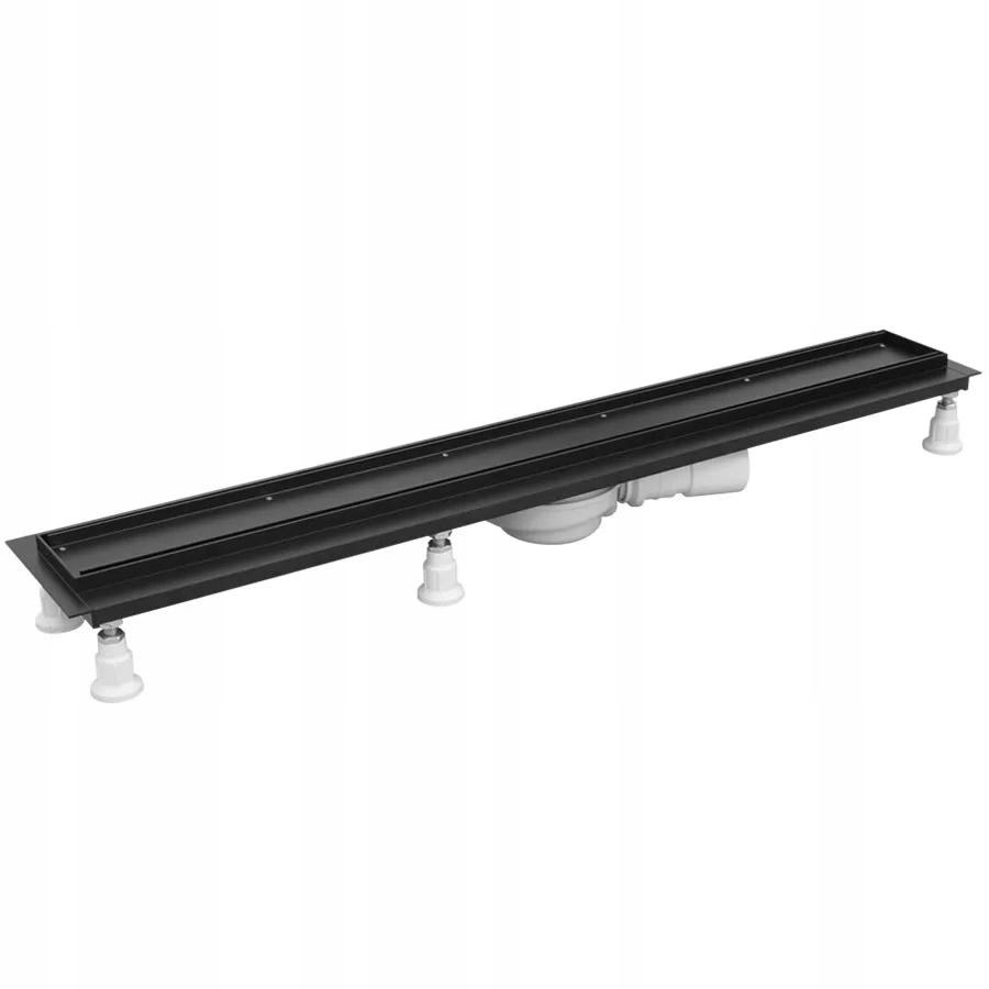 SCHEDPOL Odpływ liniowy Base-Low Black Standard Plus 80x8x7 do zab płytkami