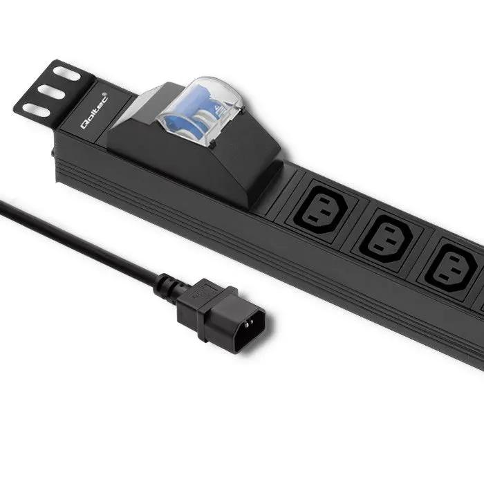 Listwa zasilająca antyprzepięciowa CB do szafy RACK 19 1U 10A PDU 8xIEC C1