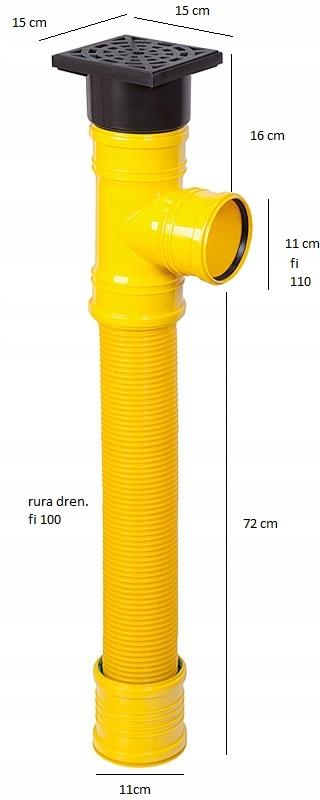 Studzienka PP drenażowa, przelewowo-rozsączająca dn110mm (kompletna), kolor