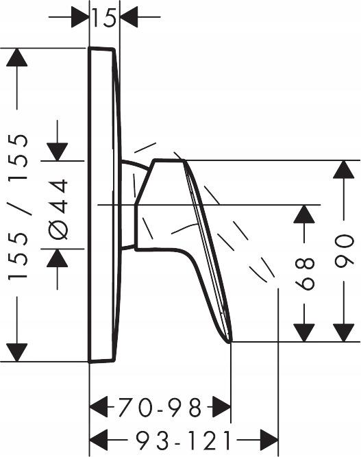 Bateria natryskowa podtynkowa Hansgrohe Logis srebrny