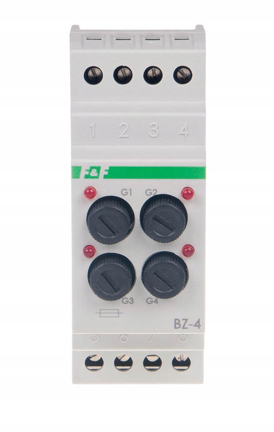 F&F Moduł bezpiecznikowy BZ-4 czterogniazdowy, I=6.3A, 2 moduły