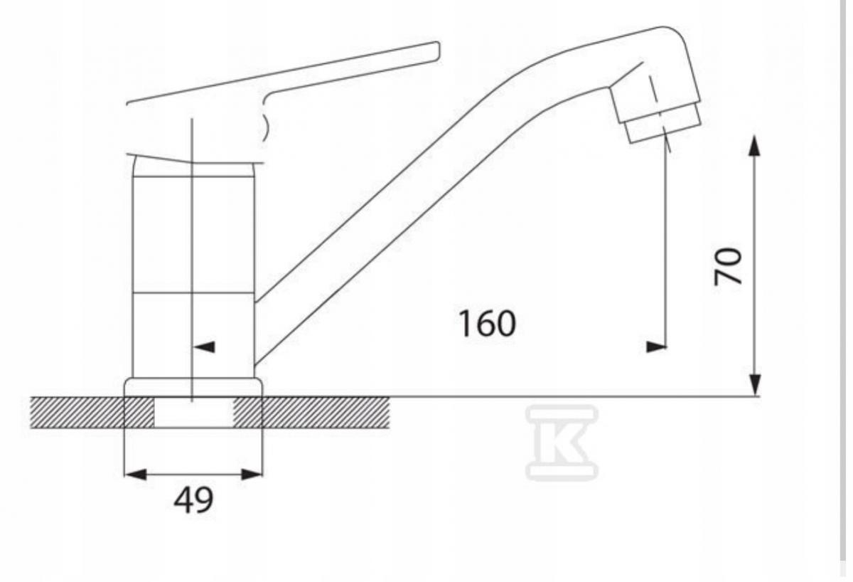 FERRO Bateria zlewozmywakowa Smile stojąca chrom BSM4 48h