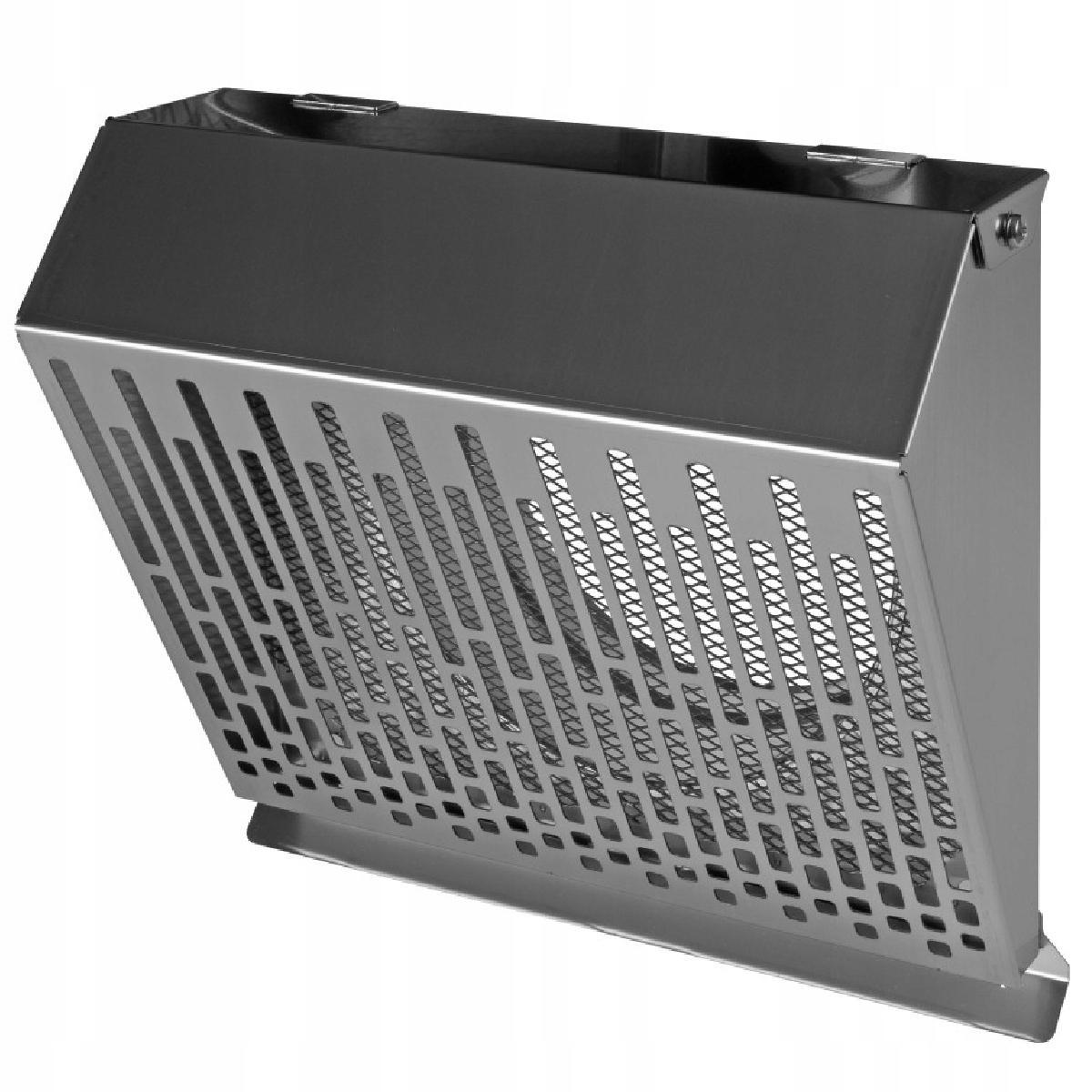 AWENTA Wyrzutnia ścienna metalowa fi250, inox