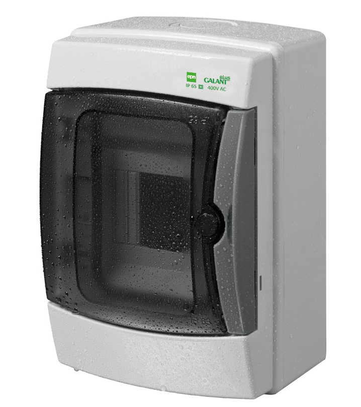 Rozdzielnica GALANT PLUS RN 1/4 IP65 drzwi transparentne N+PE (4 moduły)