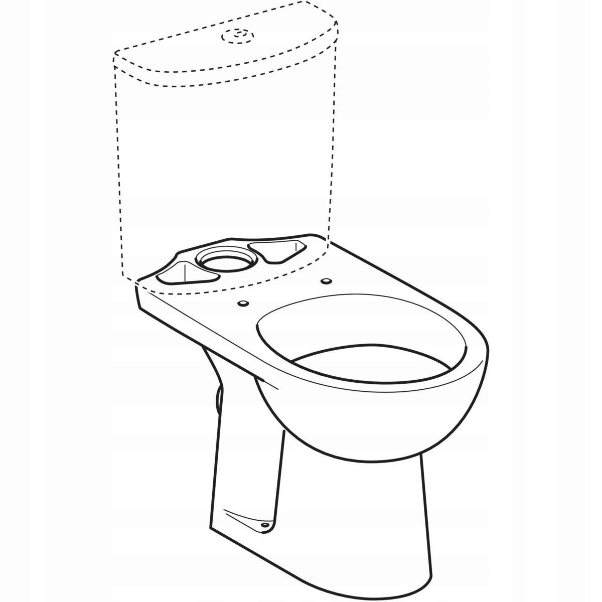 Miska stojąca WC Selnova do spłuczki nasadzanej, lejowa, B36 cm, H39 cm, T6