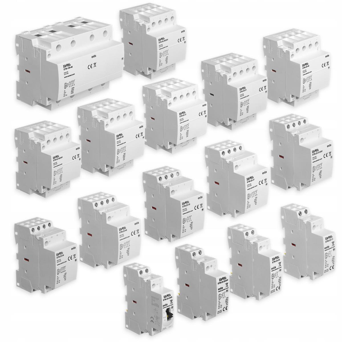 ZAMEL Stycznik modułowy instalacyjny 25A, 2xNO, 230V AC STM-25-20