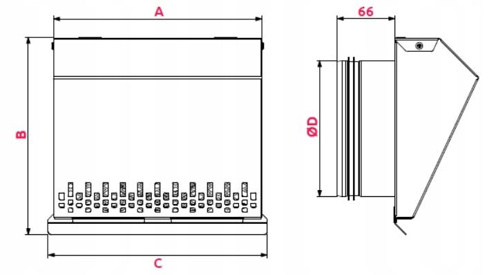 AWENTA Czerpnia ścienna metalowa fi250, grafitowy