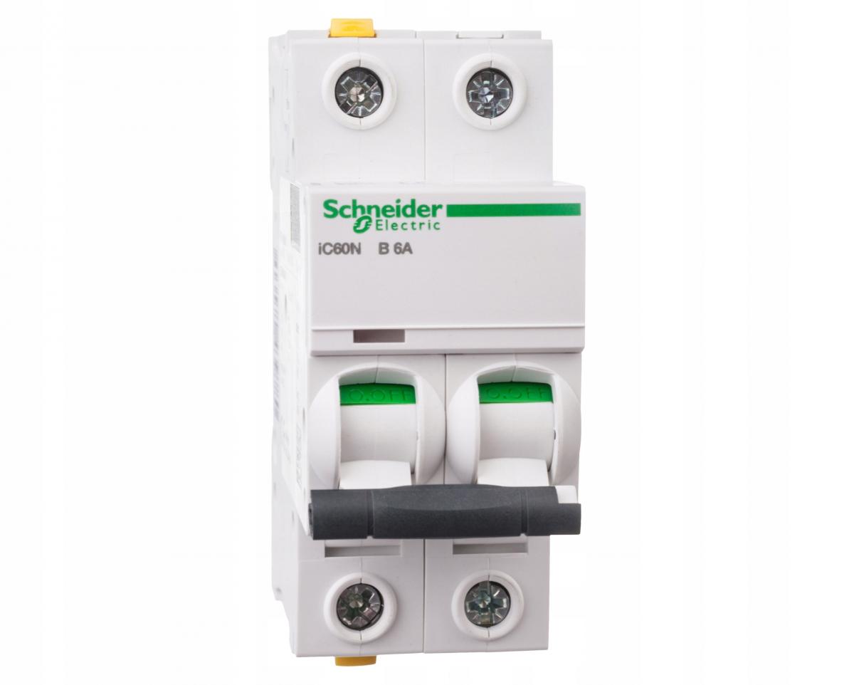 SCHNEIDER ELECTRIC Wyłącznik nadprądowy iC60N-B6-2 B 6A 2-biegunowy