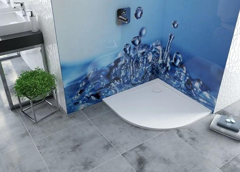 Brodzik akryl półokrągły SANPLAST Free Line BP/FREE 80x80x9+STB biały