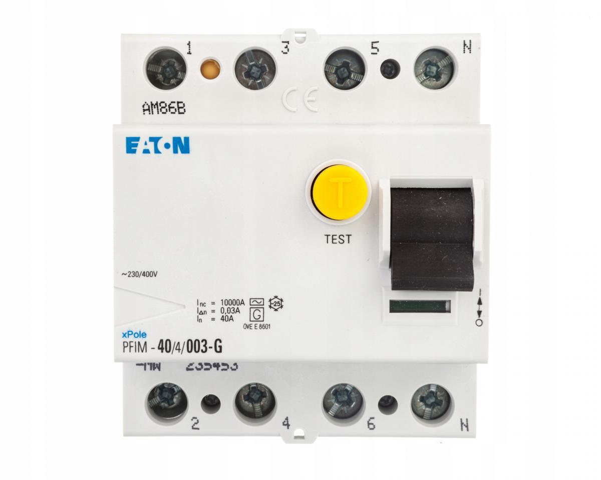 EATON Wyłącznik różnicowoprądowy 4-biegunowy PFIM-40/4/003-G-MW