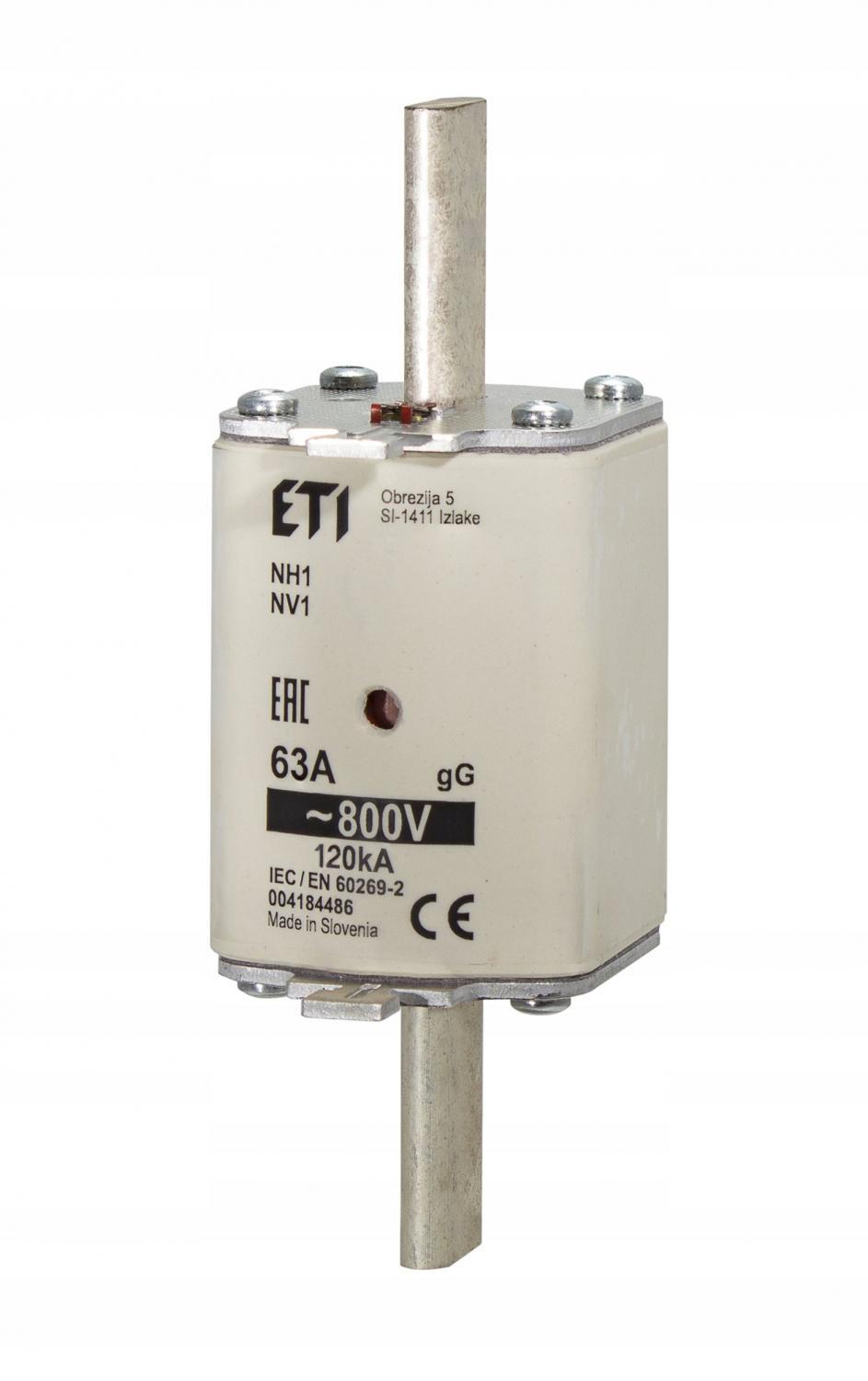 ETI Wkładka topikowa zwłoczna - 800V - KOMBI NH1 GG 160A/800V