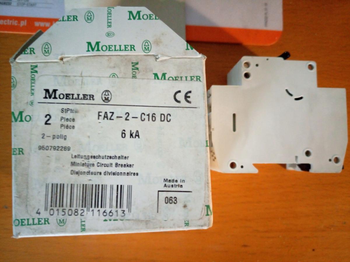 EATON Wyłącznik nadprądowy na prąd stały 2-biegunowy FAZ-C16/2-DC