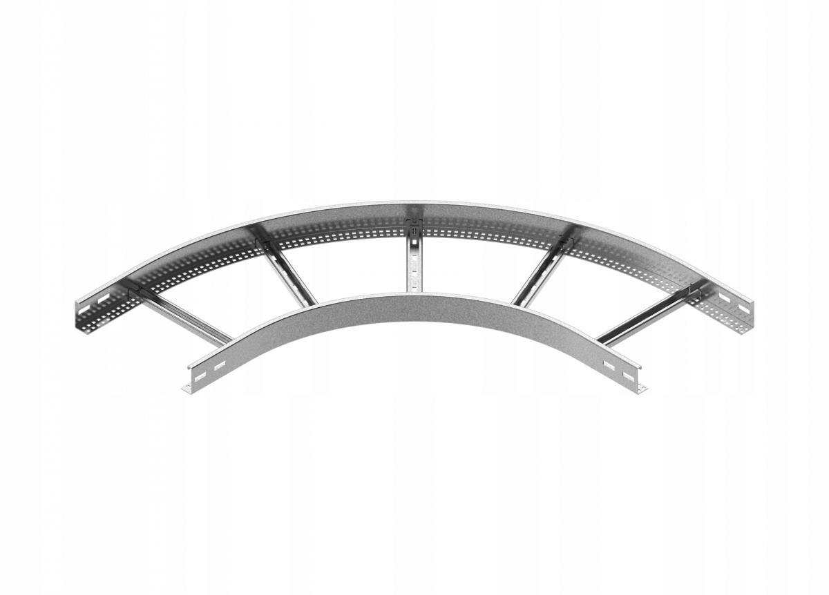 BAKS Łuk drabinki 90° LDC400H50 N, grubość blachy 2,0mm