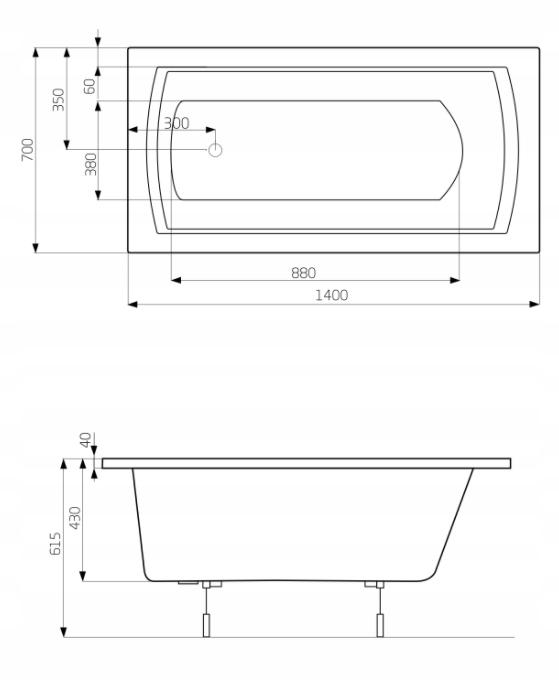 ROCA Wanna Linea 1400x700 nogi