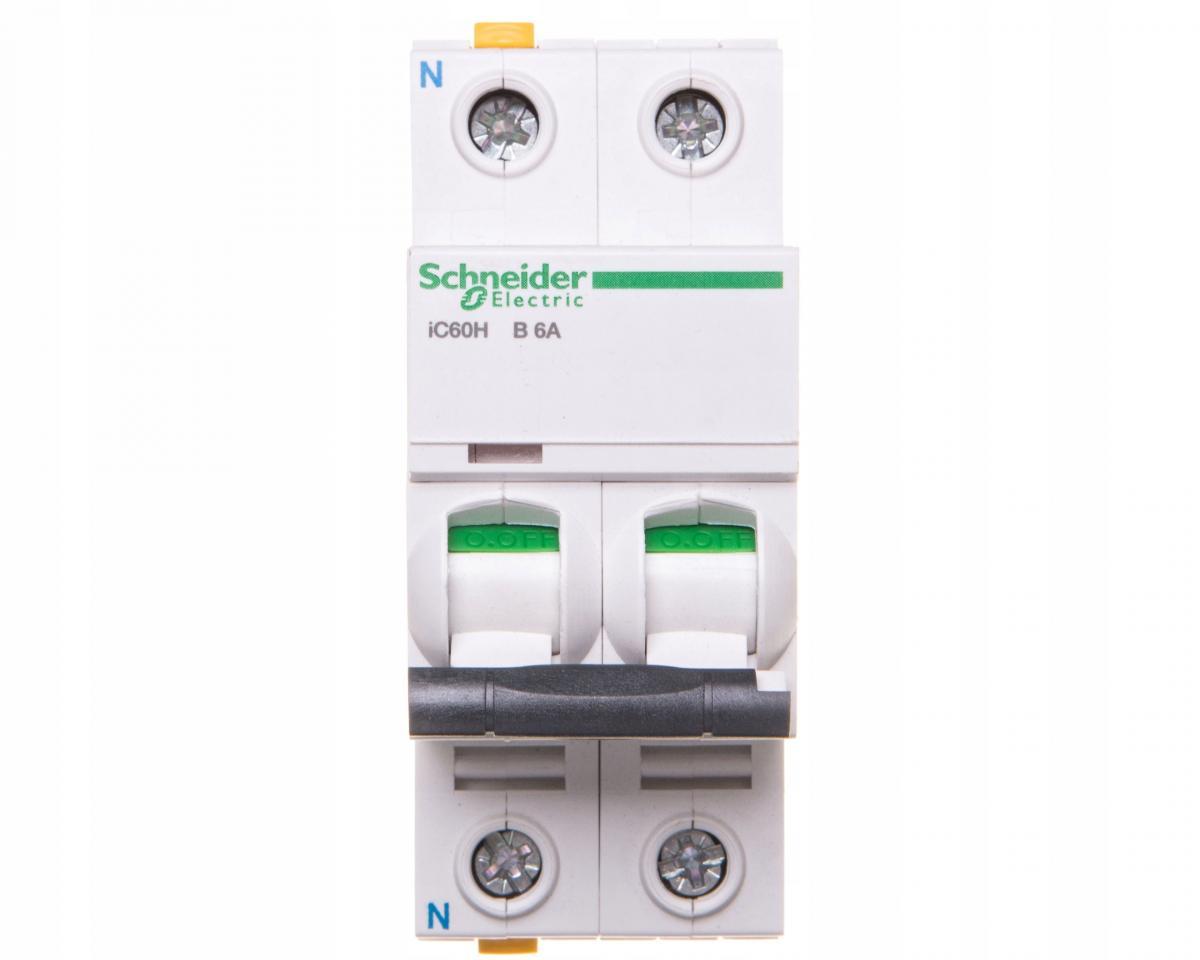 SCHNEIDER ELECTRIC Wyłącznik nadprądowy iC60H-B6-1N B 6A 1N-biegunowy