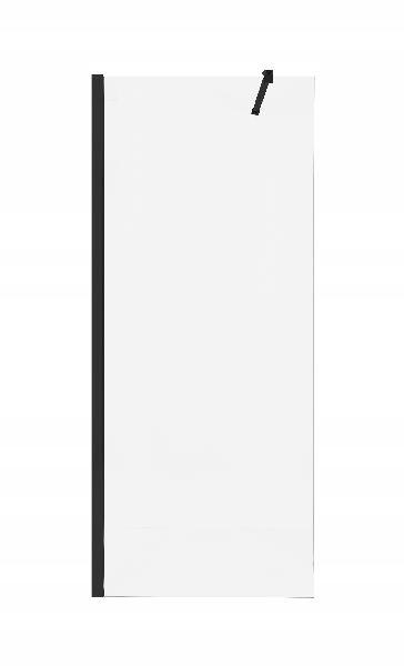 INVENA KABINA WALK-IN 100X200CM SZ.TRANSP.8MM SHINY-GLASS CZARNY
