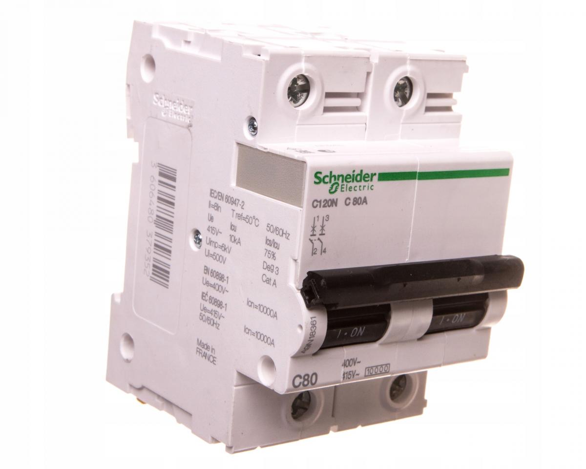 SCHNEIDER ELECTRIC Wyłącznik nadprądowy C120N-C80-2 C 80A 2-biegunowy