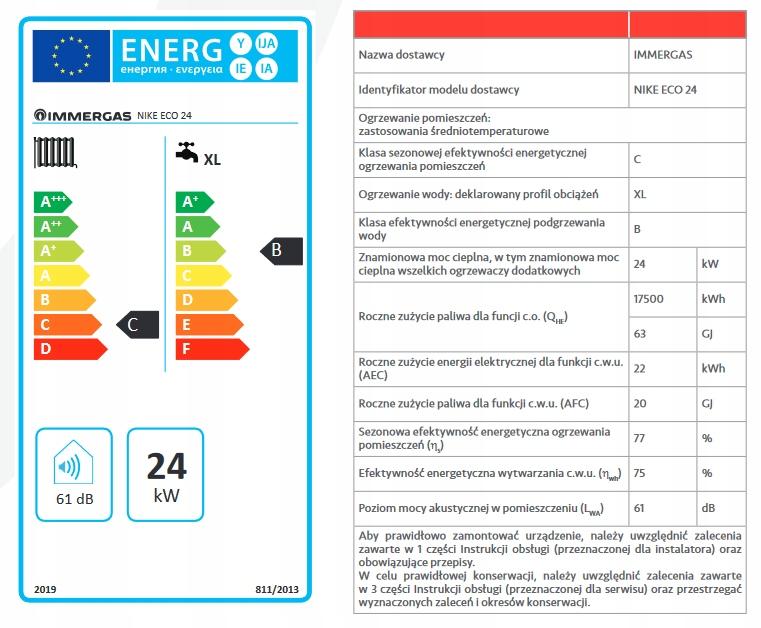 IMMERGAS KOCIOŁ NIKE 24 ECO 2-funkc. 48h