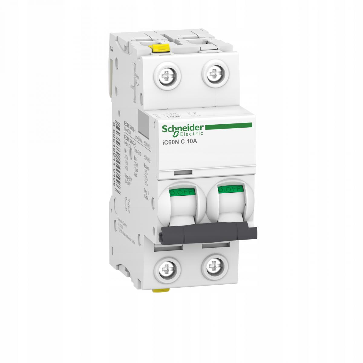 SCHNEIDER ELECTRIC Wyłącznik nadprądowy iC60N-C10-2 C 10A 2-biegunowy