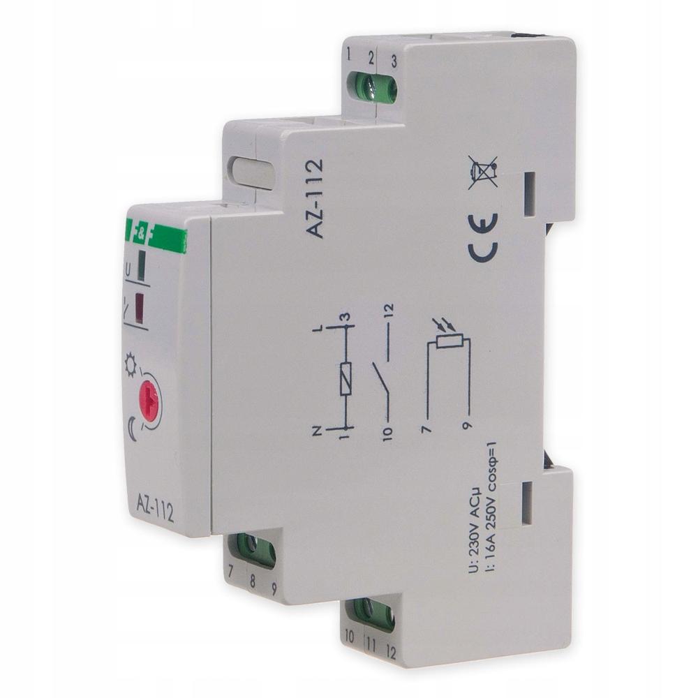 Automat zmierzchowy AZ-112 I=16A, zewnętrzna sonda hermetyczna fi 10, 1 mod