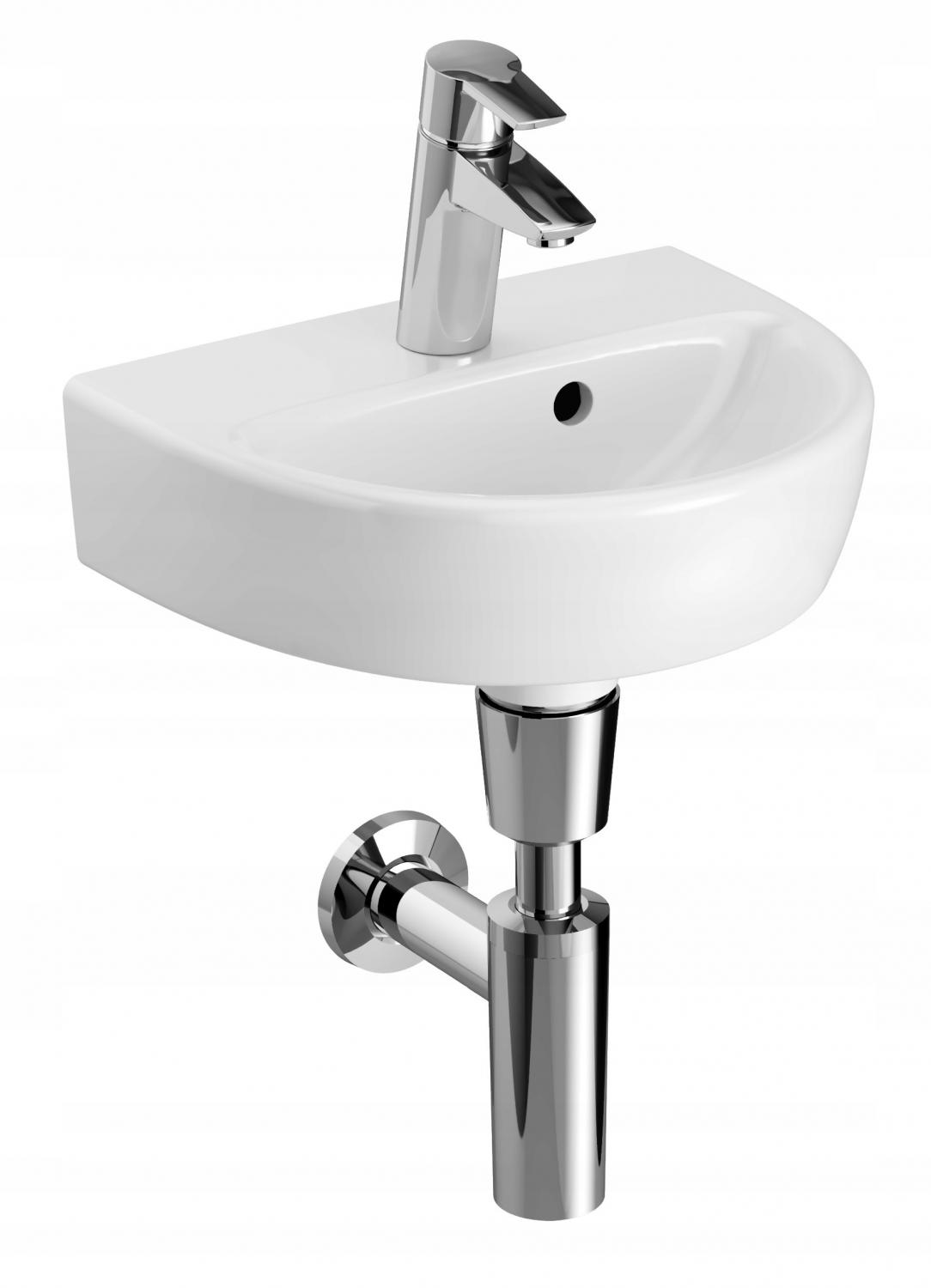 Umywalka kompaktowa Selnova B36 cm, H15 cm, T29 cm, z przelewem, z otworem