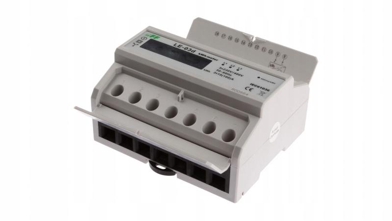 Licznik energii elektrycznej LE-03d - trójfazowy, wyświetlacz LCD, kl.1, 3x