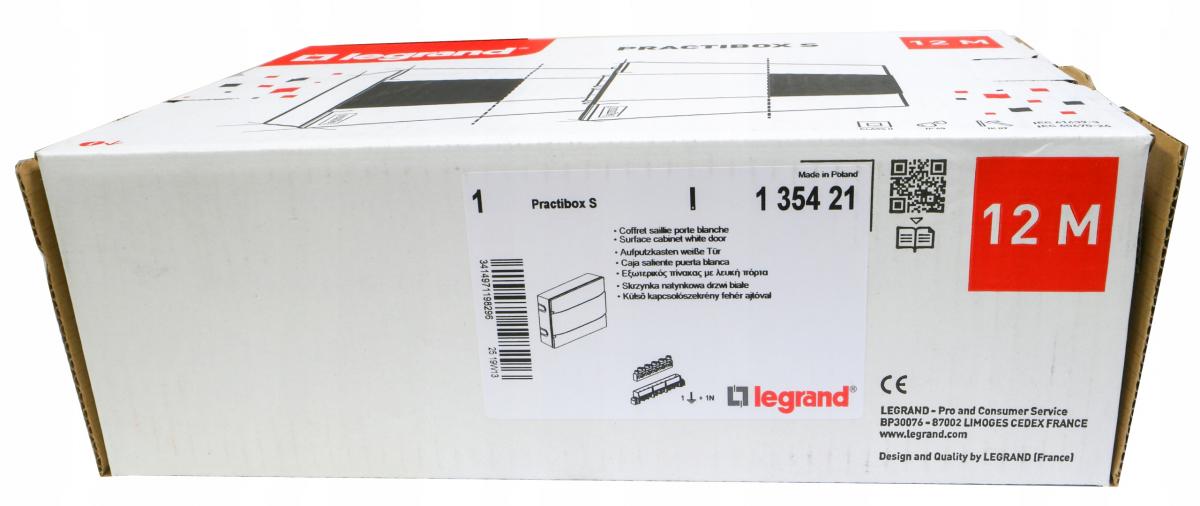LEGRAND Rozdzielnica natynkowa PRACTIBOX S 1x12 z drzwiami białymi