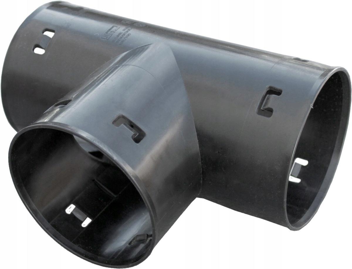 KACZMAREK Trójnik drenarski PVC DN/OD 125x100/90, kolor czarny