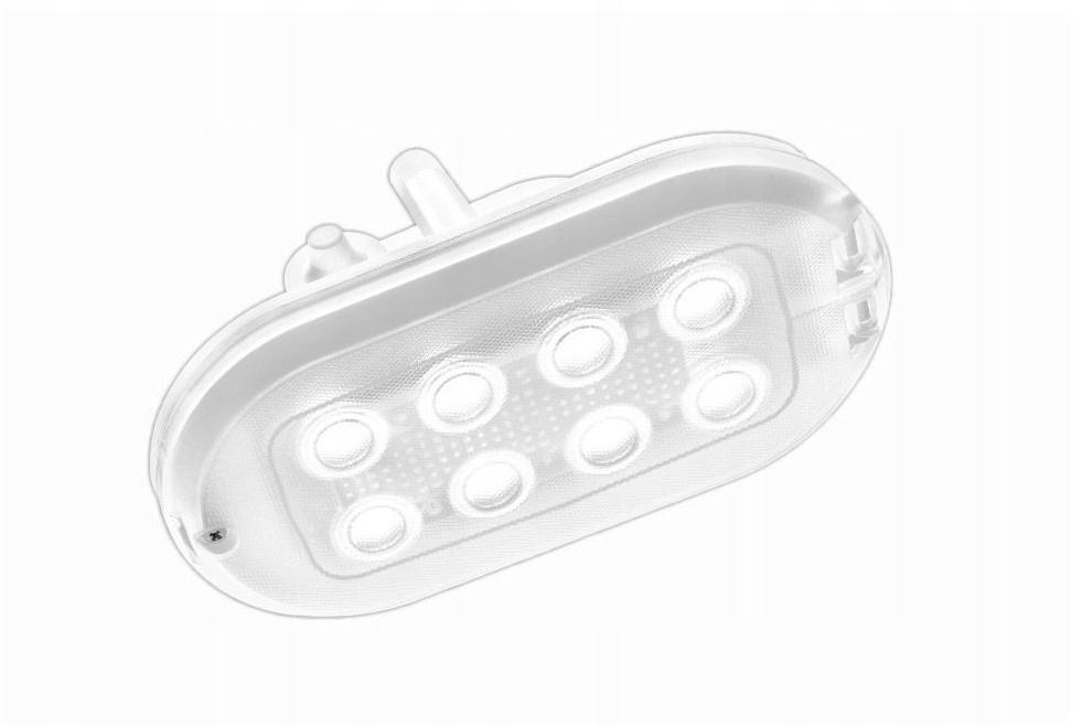 LENA LIGHTING Oprawa kanałowa LED, Oval Pro 3,4W, 4000K, 370lm, IP44, biała