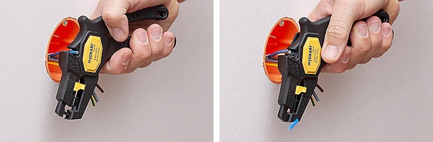Szczypce ergonomiczne, automatyczne do ściągania izolacji z kabli o 0,2 do