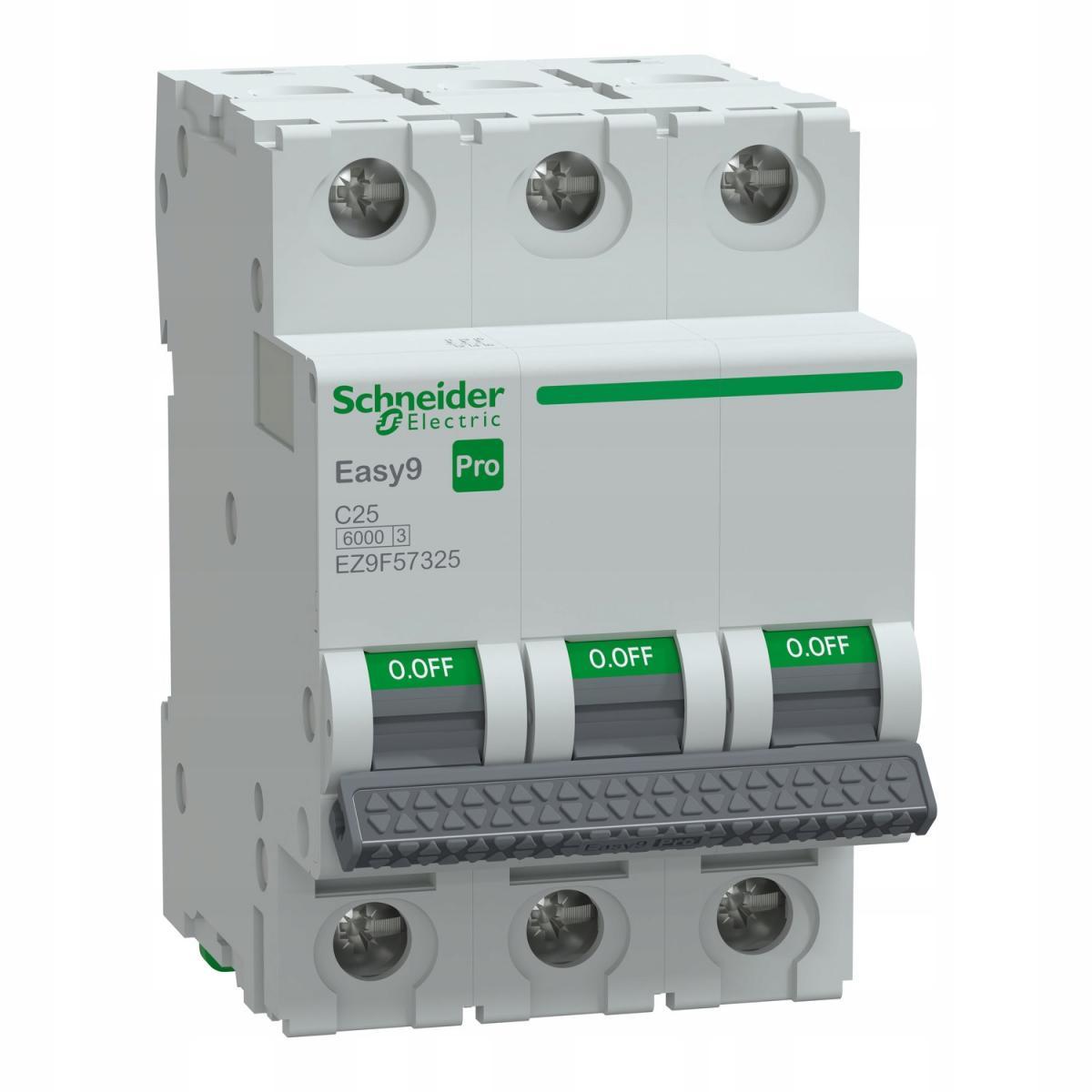 Wyłącznik nadprądowy Easy9 Pro EZ9F-C25-3 C 25A 3-biegunowy