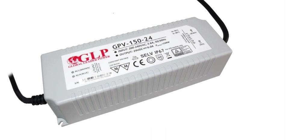 MPL POWER GLP zasilacz LED 24V 6,2A 150W