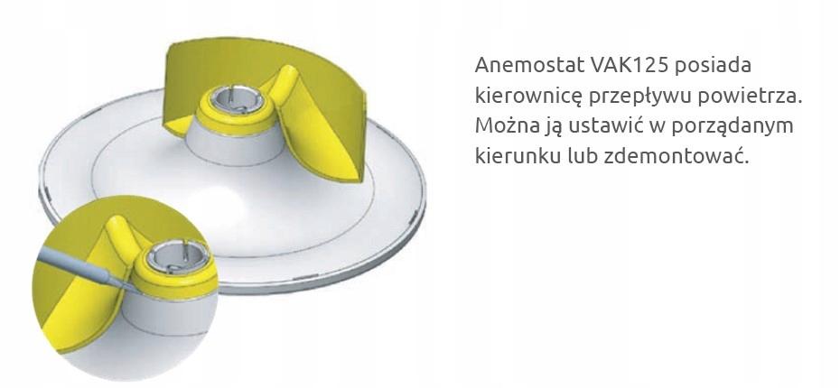 AWENTA Anemostat kierunkowy fi125, czarny