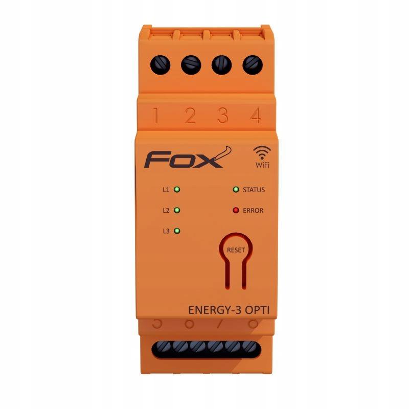 F&F Zestaw: monitor zużycia energii MEF-3-OPTI-100 FOX z lampką LK-BZ-3